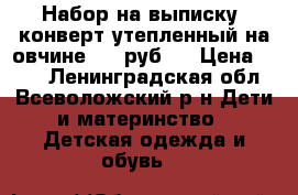 Набор на выписку, конверт утепленный на овчине 650 руб.  › Цена ­ 650 - Ленинградская обл., Всеволожский р-н Дети и материнство » Детская одежда и обувь   